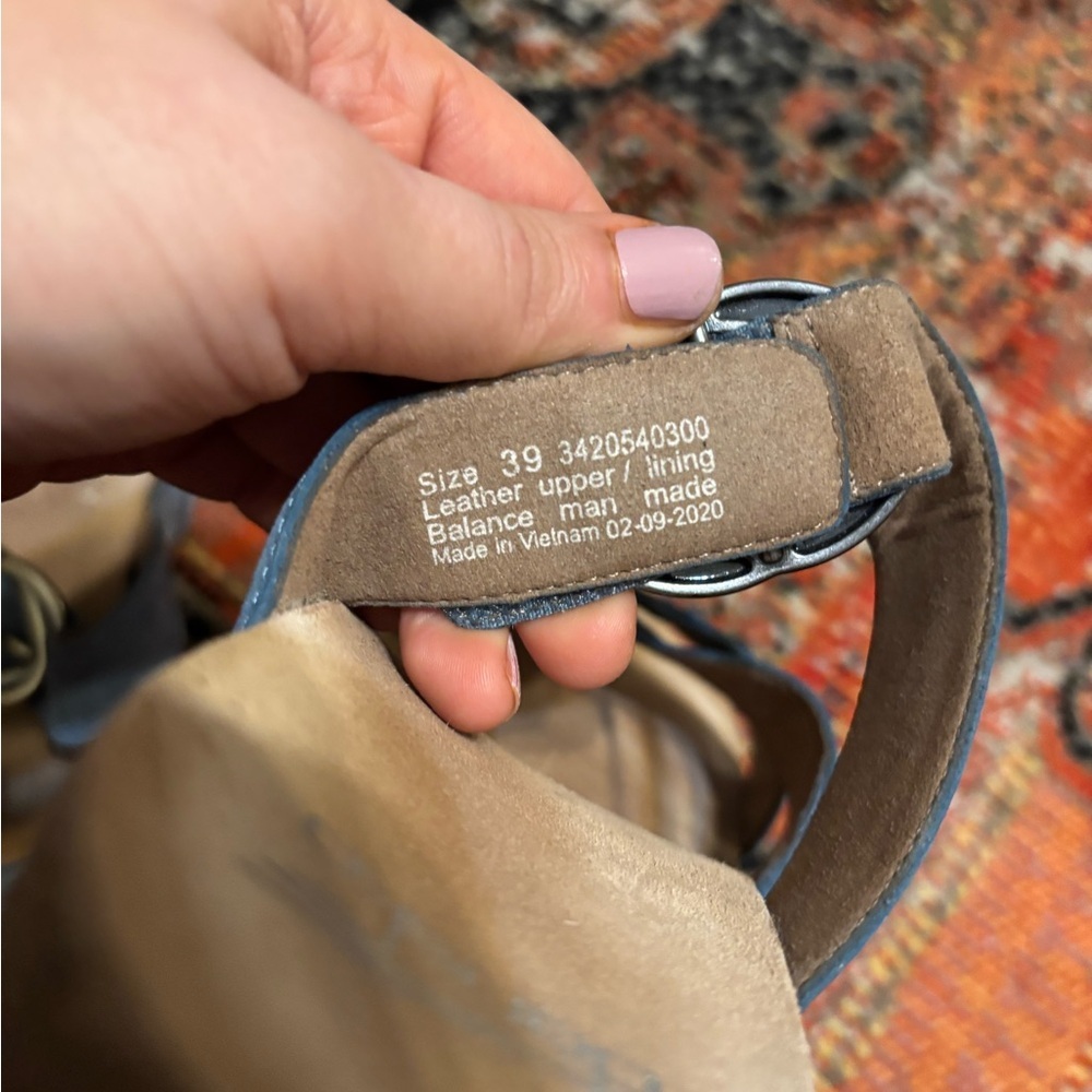 Dansko Susie Milled Nubuck Blue sandals 39 - Picture 4 of 5